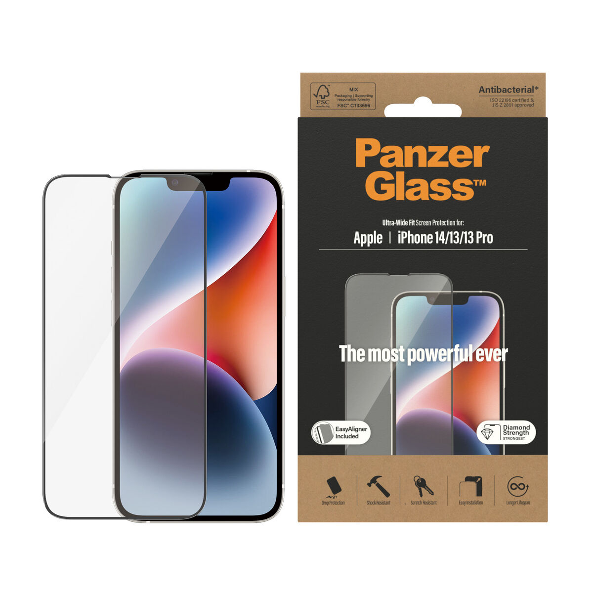 Protettore Schermo per Cellulare Panzer Glass 2783 Apple iPhone 13 Pro iPhone 13 iPhone 14